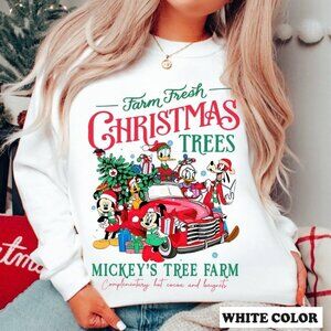 Farm Fresh Mickey Tree Farm Disneyland Mickey And Friends Christmas Sweatshirt